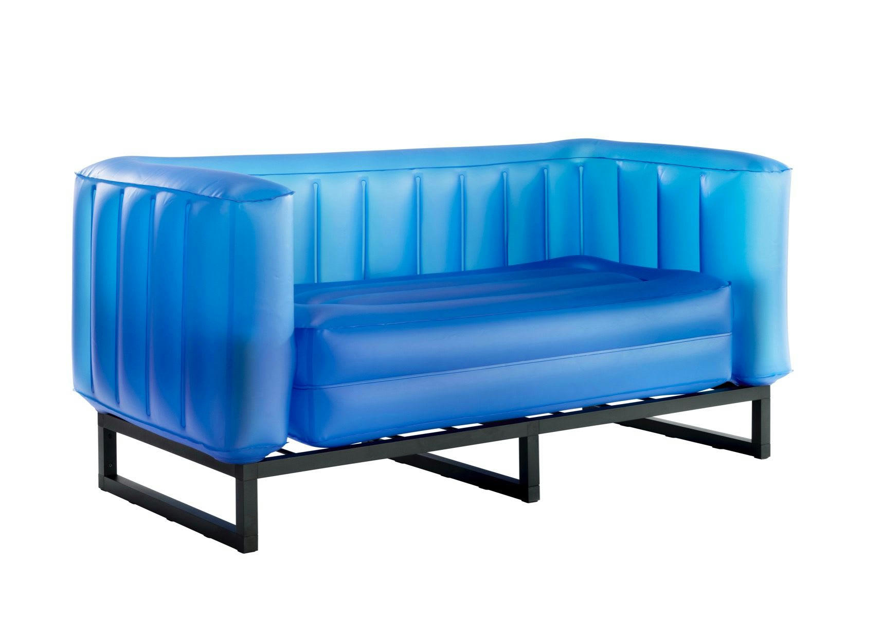 YOMI - Canapé design lumineux 2 places bleu