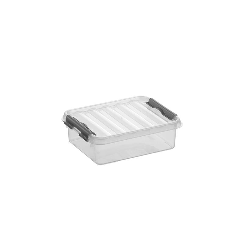 Box de rangement Q-line avec couvercle à clips transparent 1 L SUNWARE