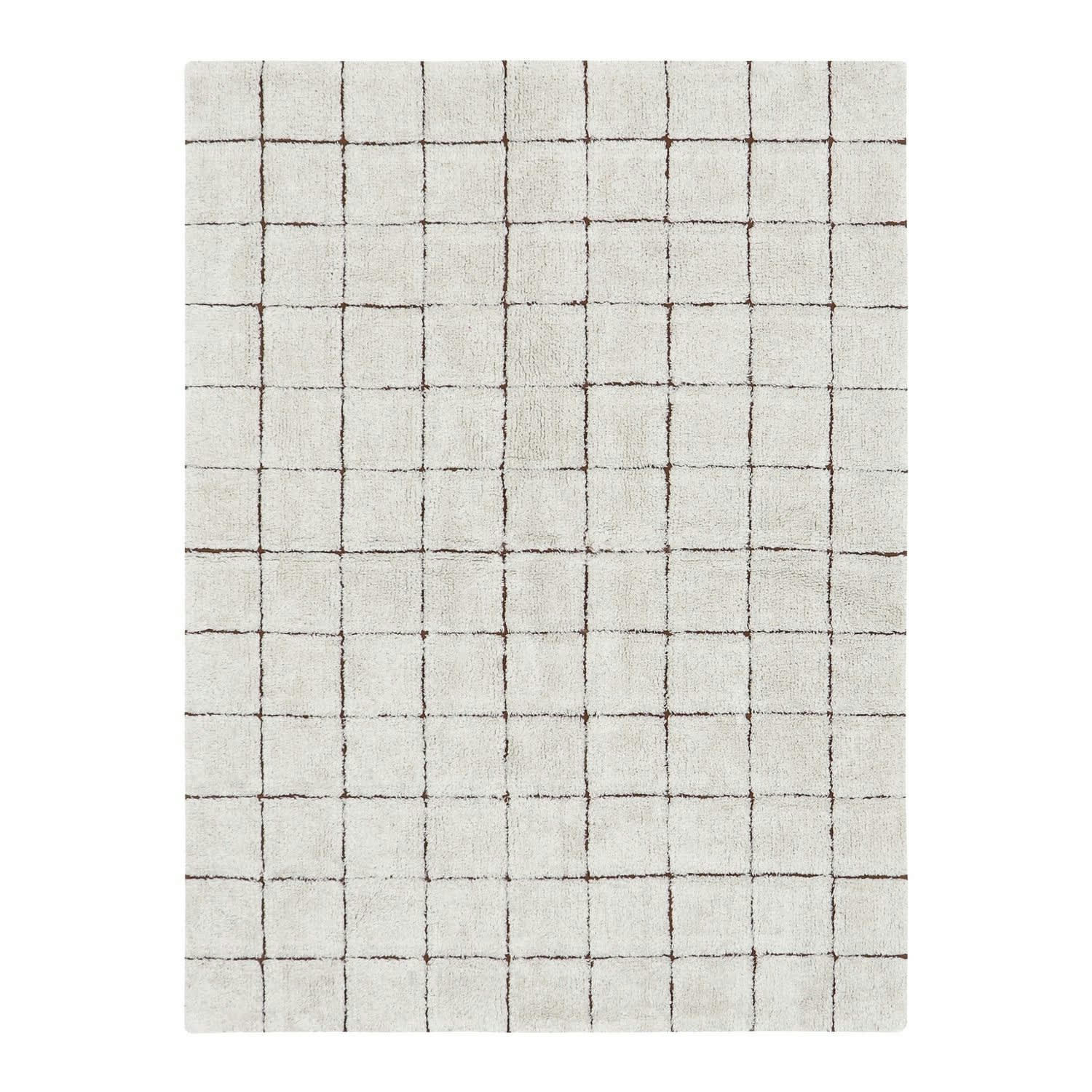 - Tapis lavable quadrillé mosaïque 120 x 160 cm