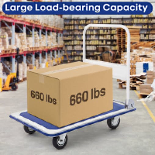 NNECW Folding Platform Truck with Swivel Wheels for Loading/Storage