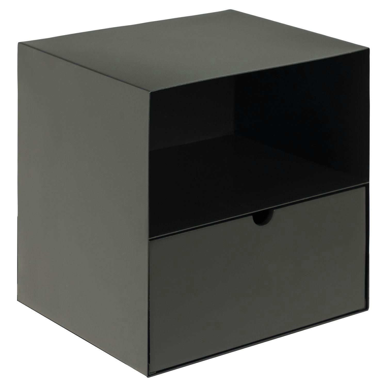 JULIETTE - Table de chevet à suspendre avec 1 tiroir noir