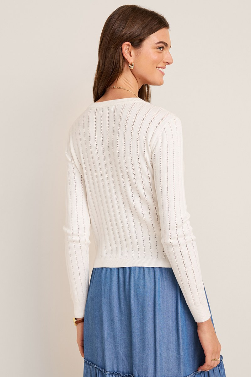 Clara Pointelle Pullover Sweater