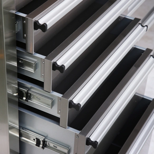 Werkstattwagen, BxHxT: 148 x 186 x 52 cm, silber, Metall