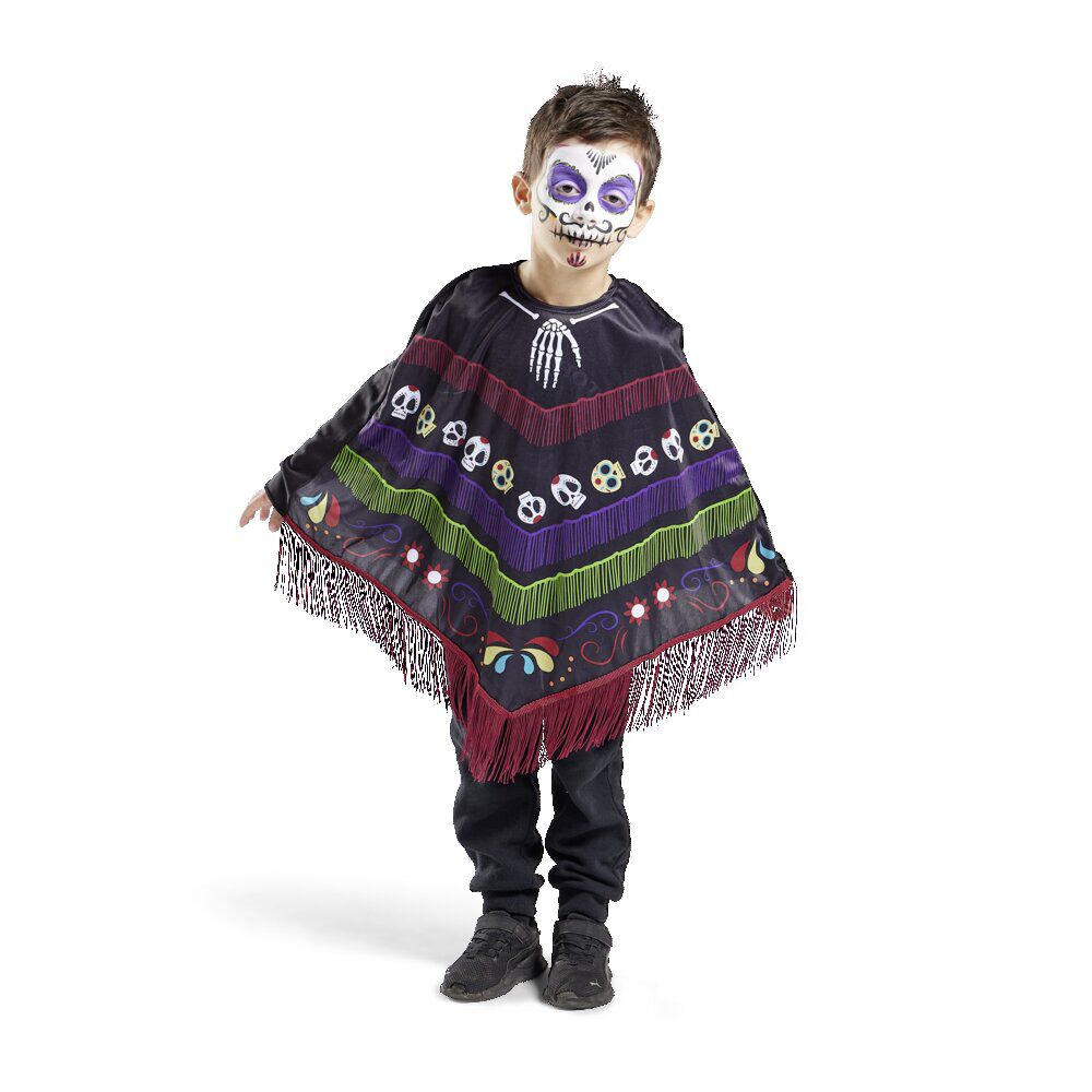 Poncho enfant Halloween Dia de Los Muertos