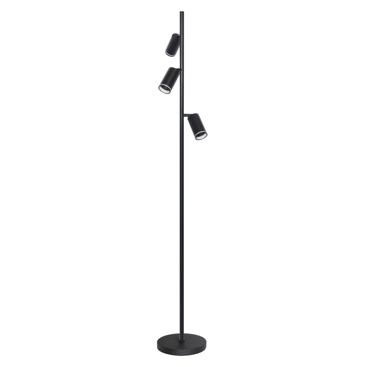 Lampa podłogowa czarno-srebrna Paris 3xGU10x12W wym:160x22x22cm Polux