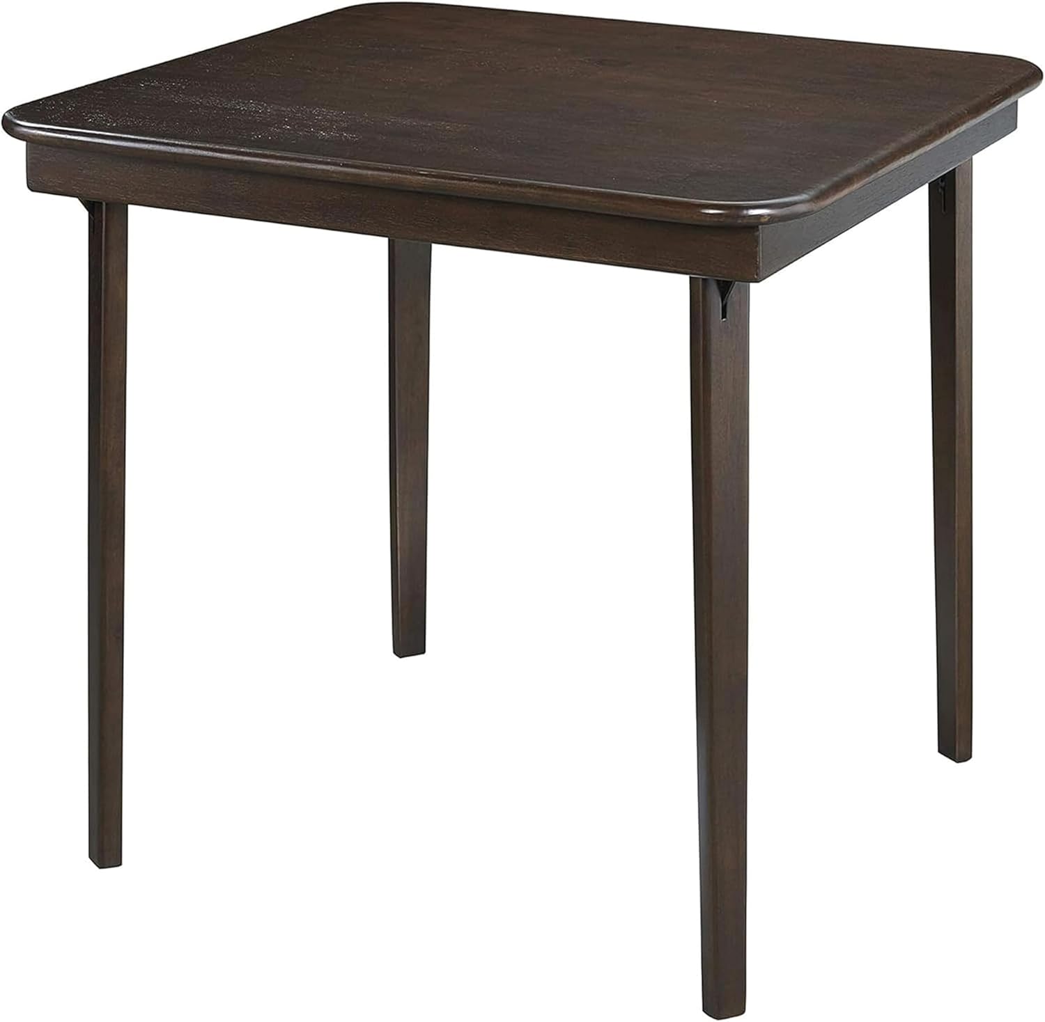 Stakmore Classic Straight Edge Square Folding Card Table 32x32 - No Assembly Wooden Foldable Card Table, Bridge, Board Game, Steel Mechanism, Folding Legs, Space-Saving, Espresso Frame