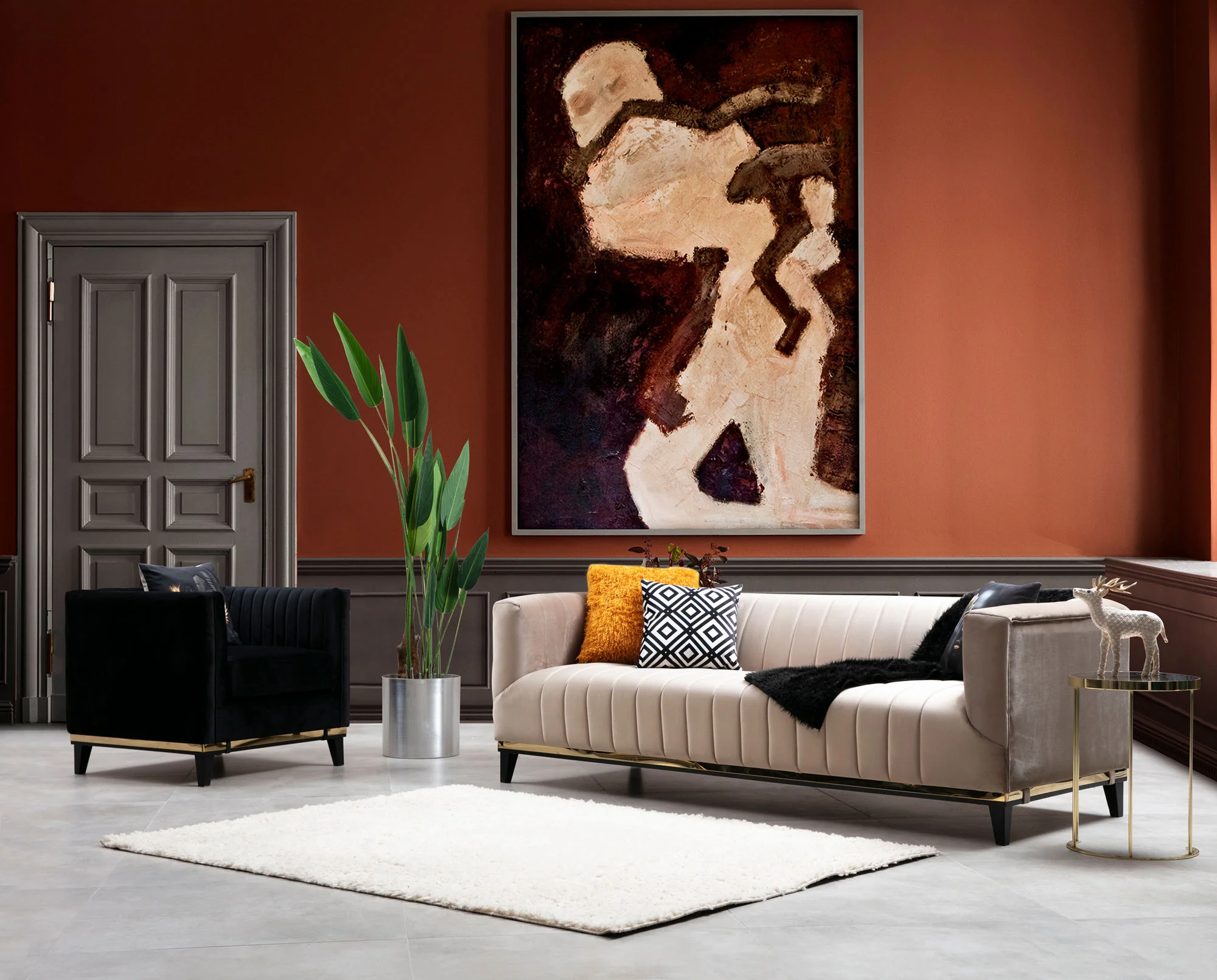 3-zitsbank Bellino velvet
