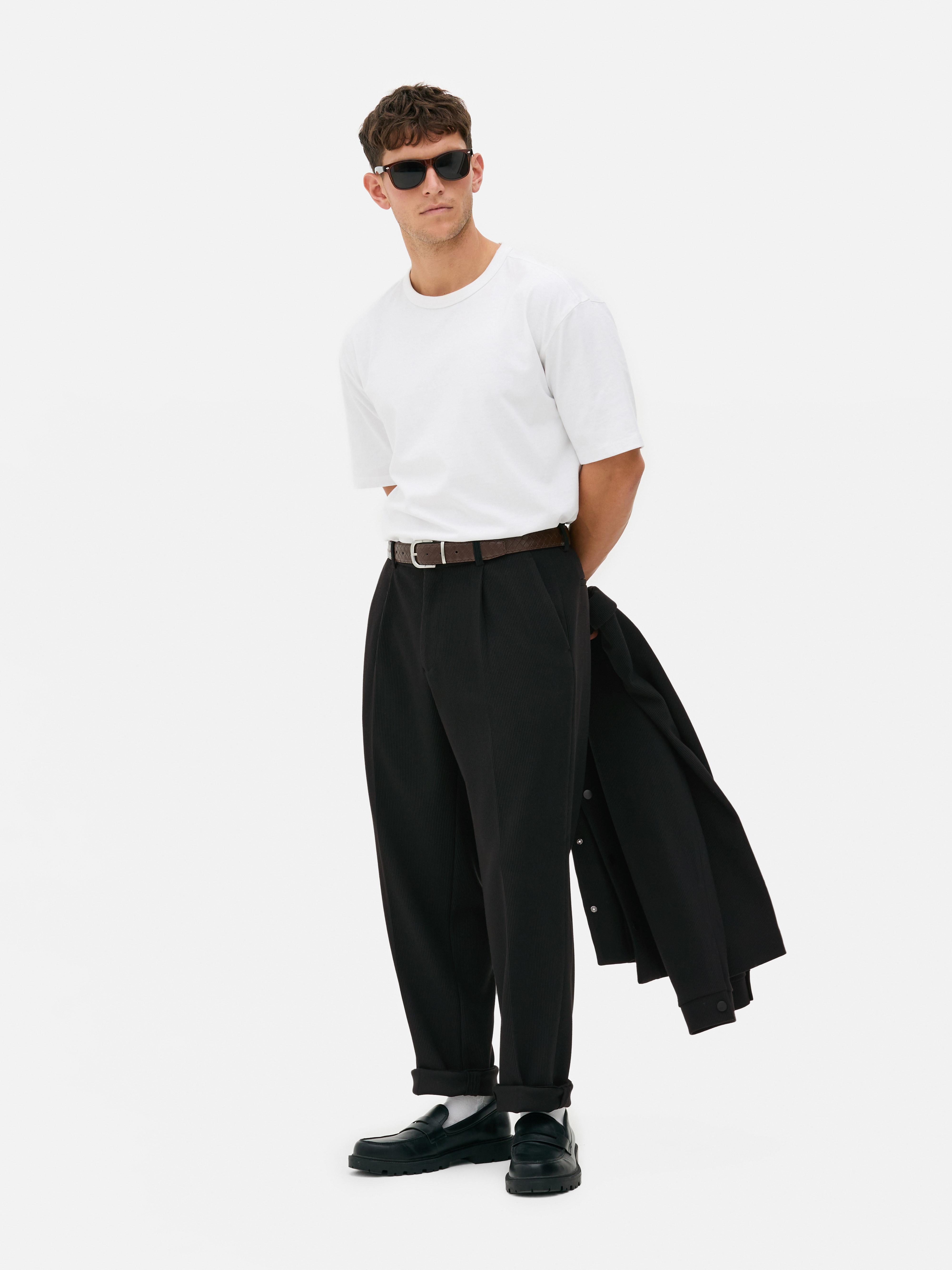 Slim Fit Plisse Pants