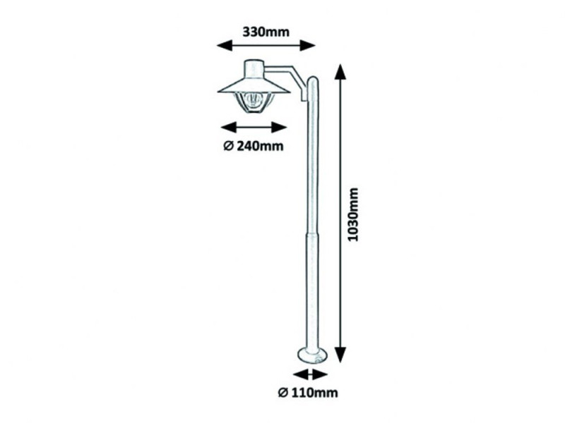 Lampa ogrodowa stojąca brązowa Almada wys:103 cm 1xE27x10W IP44 Rabalux