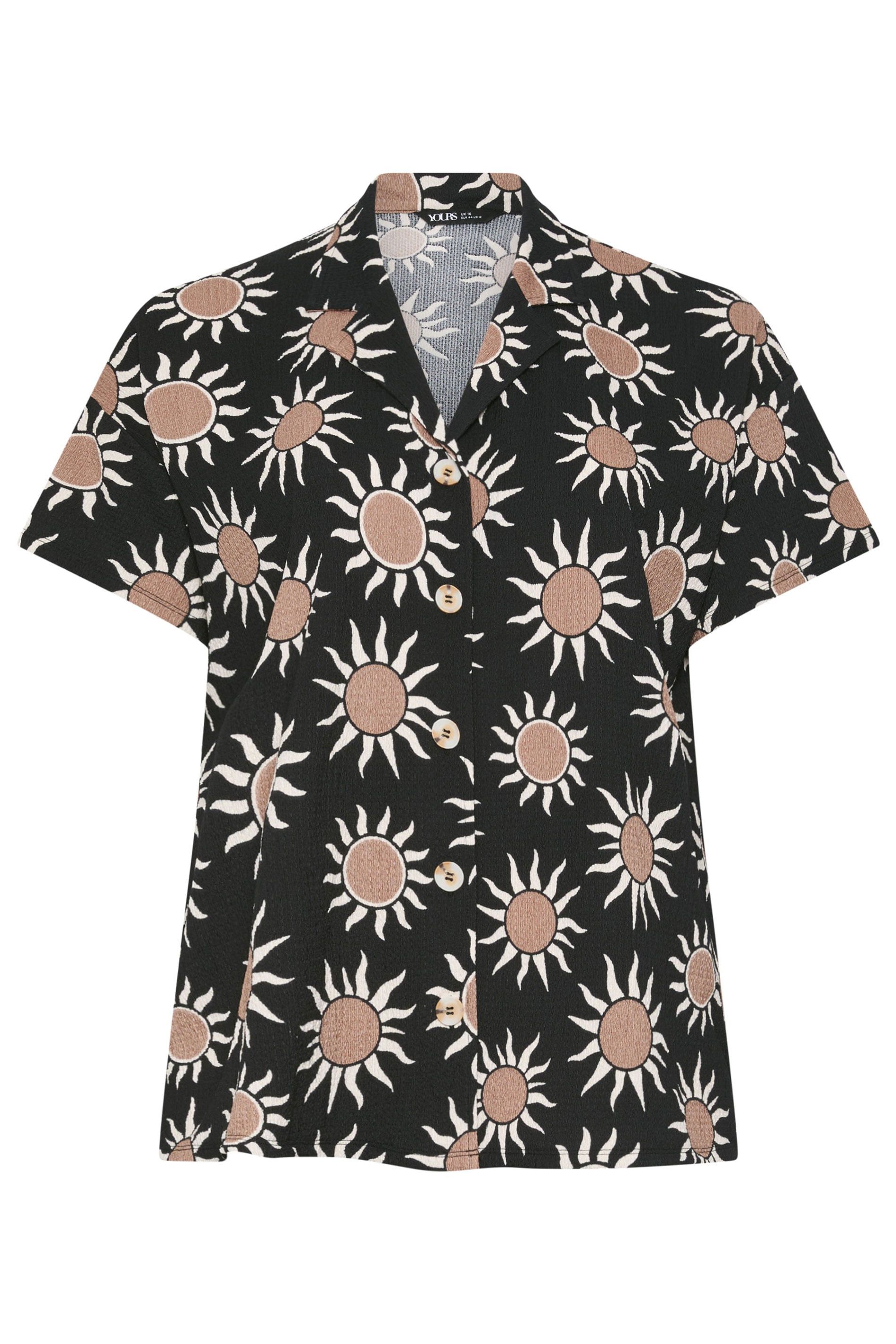 Yours Sun Print Crinkle Shirt
