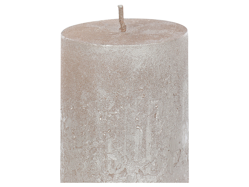 Świeca Rustic Metallic 9 cm różowa