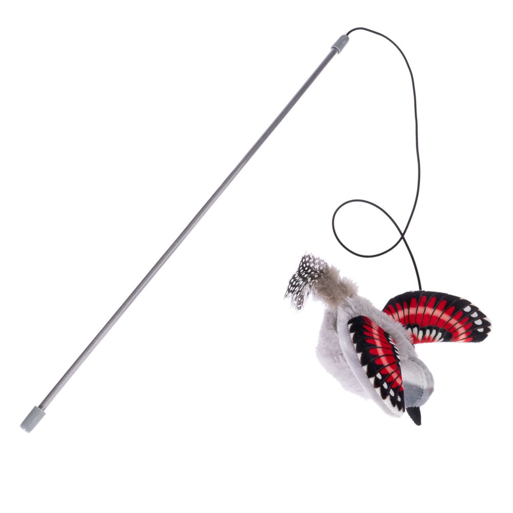 TIAKI Electronic Cat Fishing Rod Wall Runner with Feathers