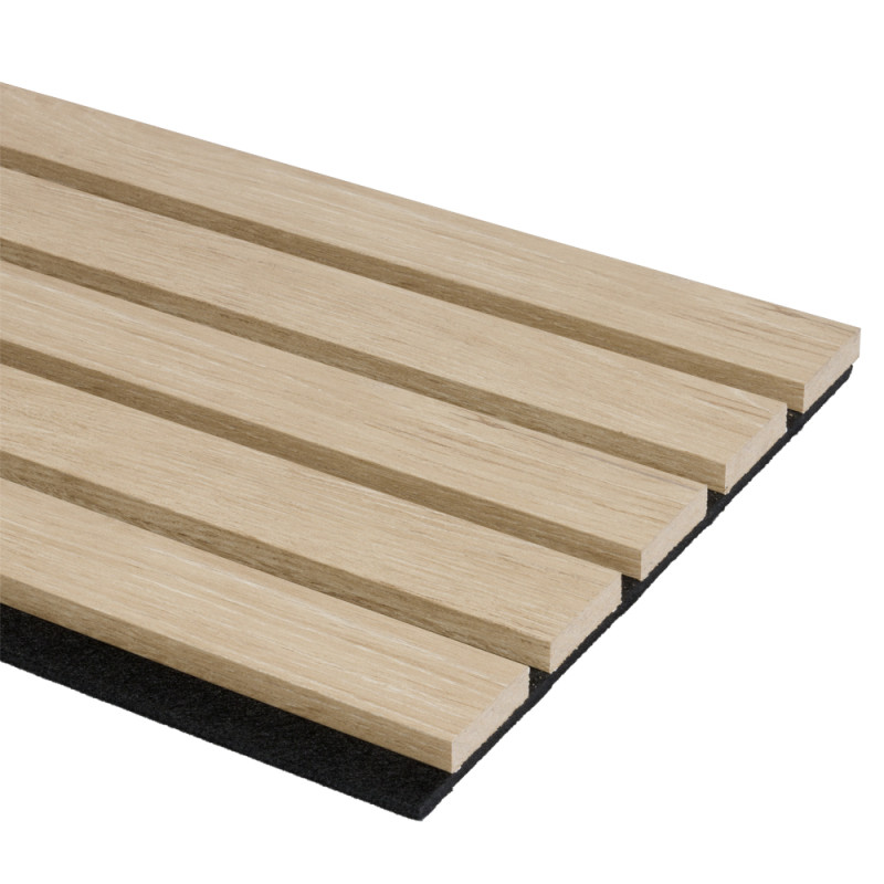 Lambris revêtu Decowall Acoustic Advanced chêne naturel 260 x 30 x 3,5 cm 2 pièces CANDO