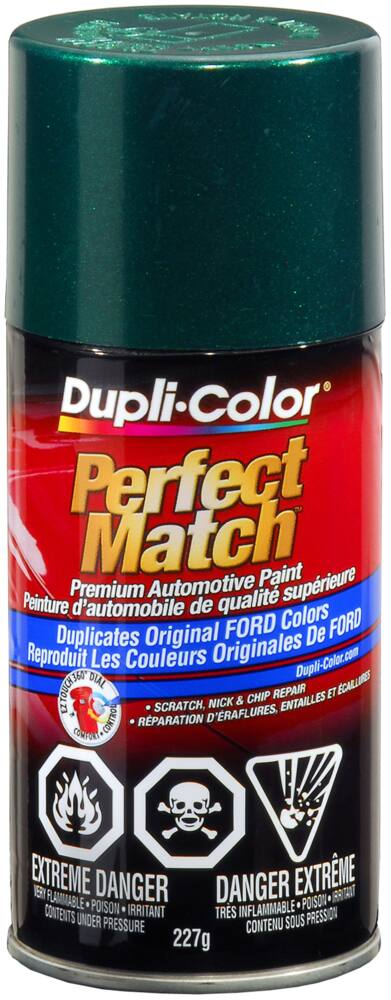 Dupli-Color Perfect Match Premium Acrylic Lacquer Automotive Aerosol Spray Paint, Deep Jewel Green Metallic (PA, TM), 227-g