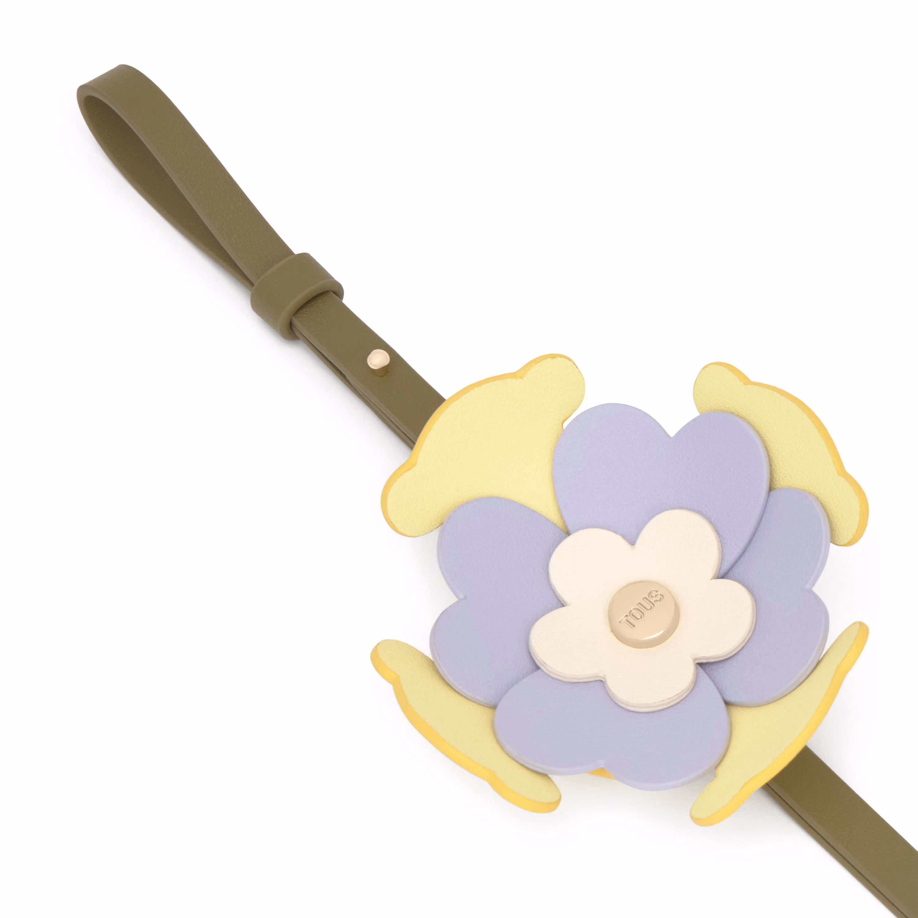 Llavero charm flor verde y amarilla TOUS Icons