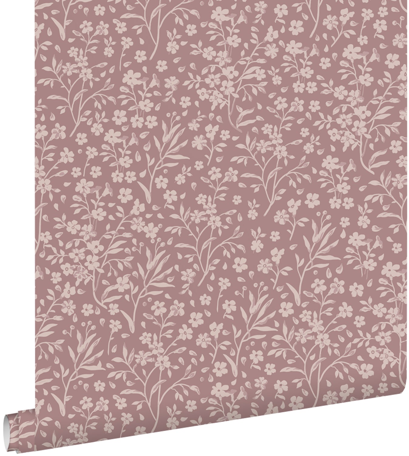 ESTAhome behang bloemetjes oudroze - 53 cm x 10.05 m - 131133