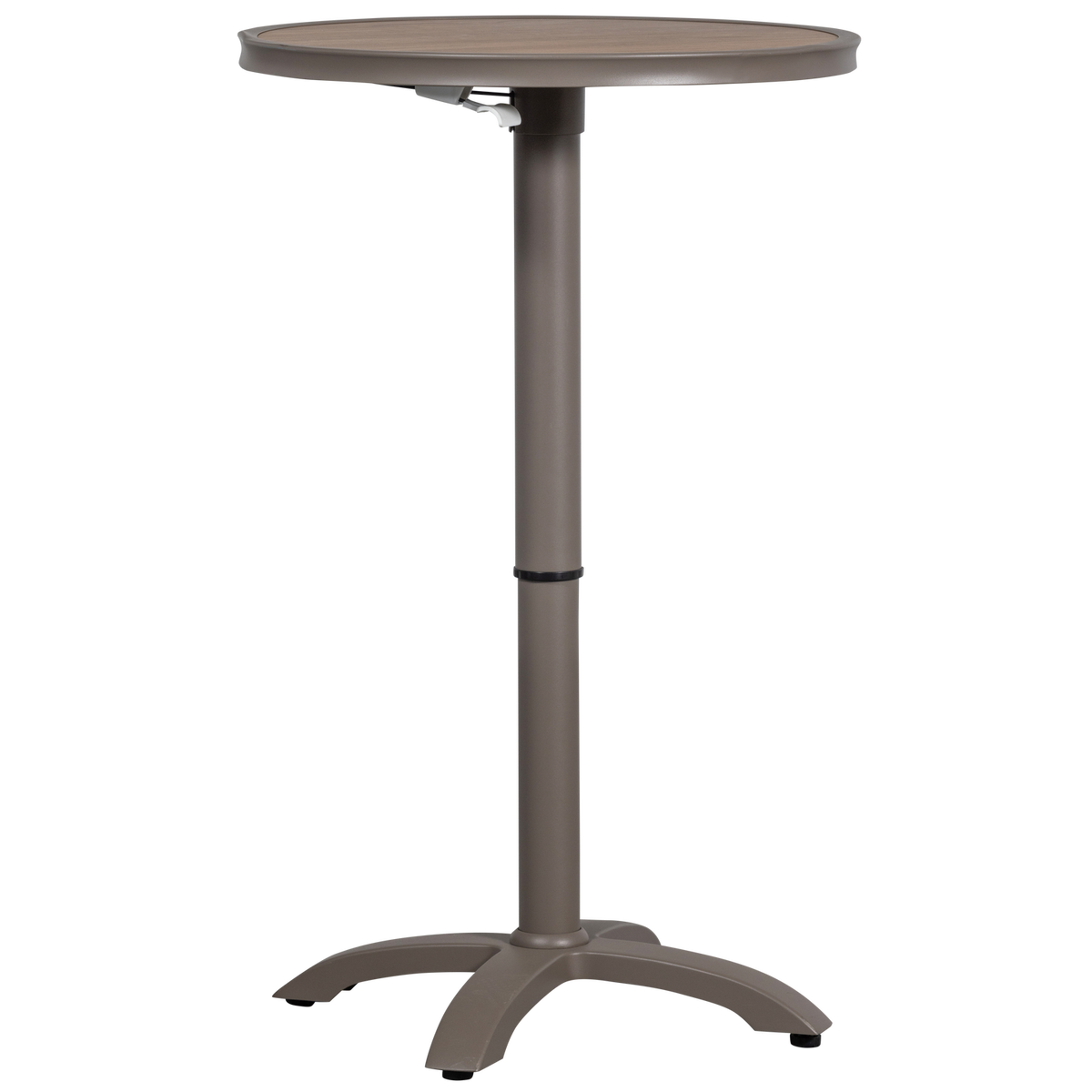 WOOOD tuin bartafel Jeppe hoogte verstelbaar - Aluminium - Bruin/Grijs