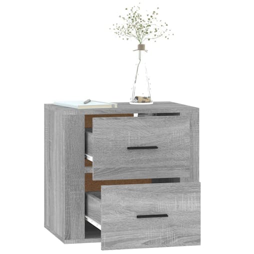 NNEVL Wall-mounted Bedside Cabinet Grey Sonoma 50x36x47 cm