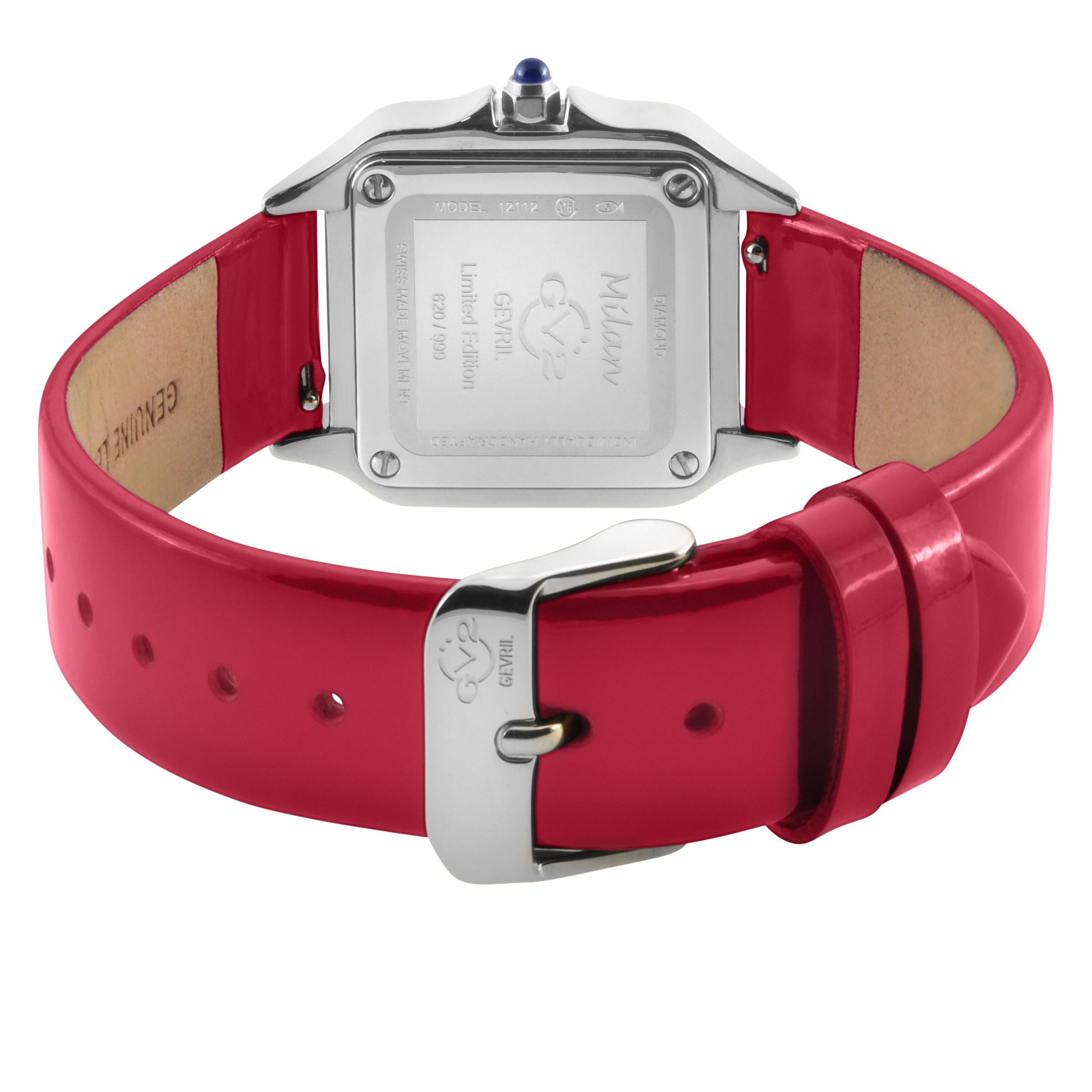 GV2 Milan, Swiss Quartz Watch, White Dial, Leather, and Sapphire Crystal