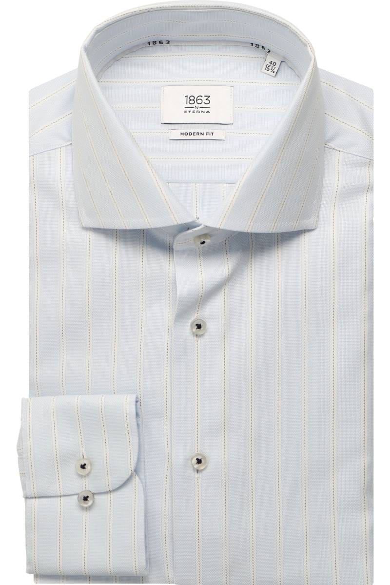 ETERNA 1863 Modern Fit Hemd himmelblau, Gestreift