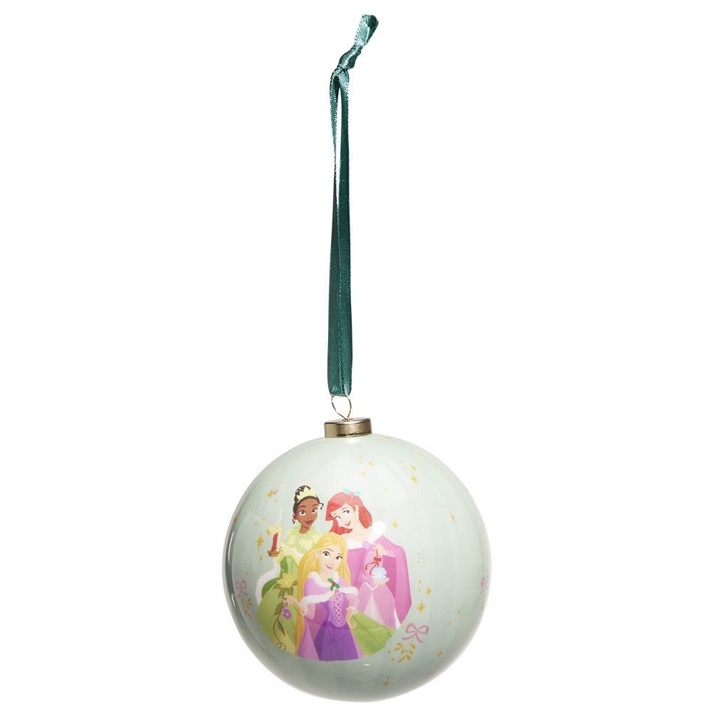 Boule de No&euml;l Disney Princesses vert Ø7,5cm