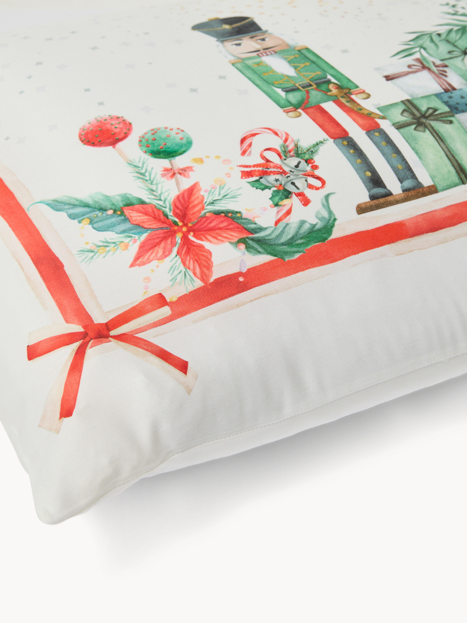 Set 2 federe in cotone stampa natalizia by Tessiture Randi