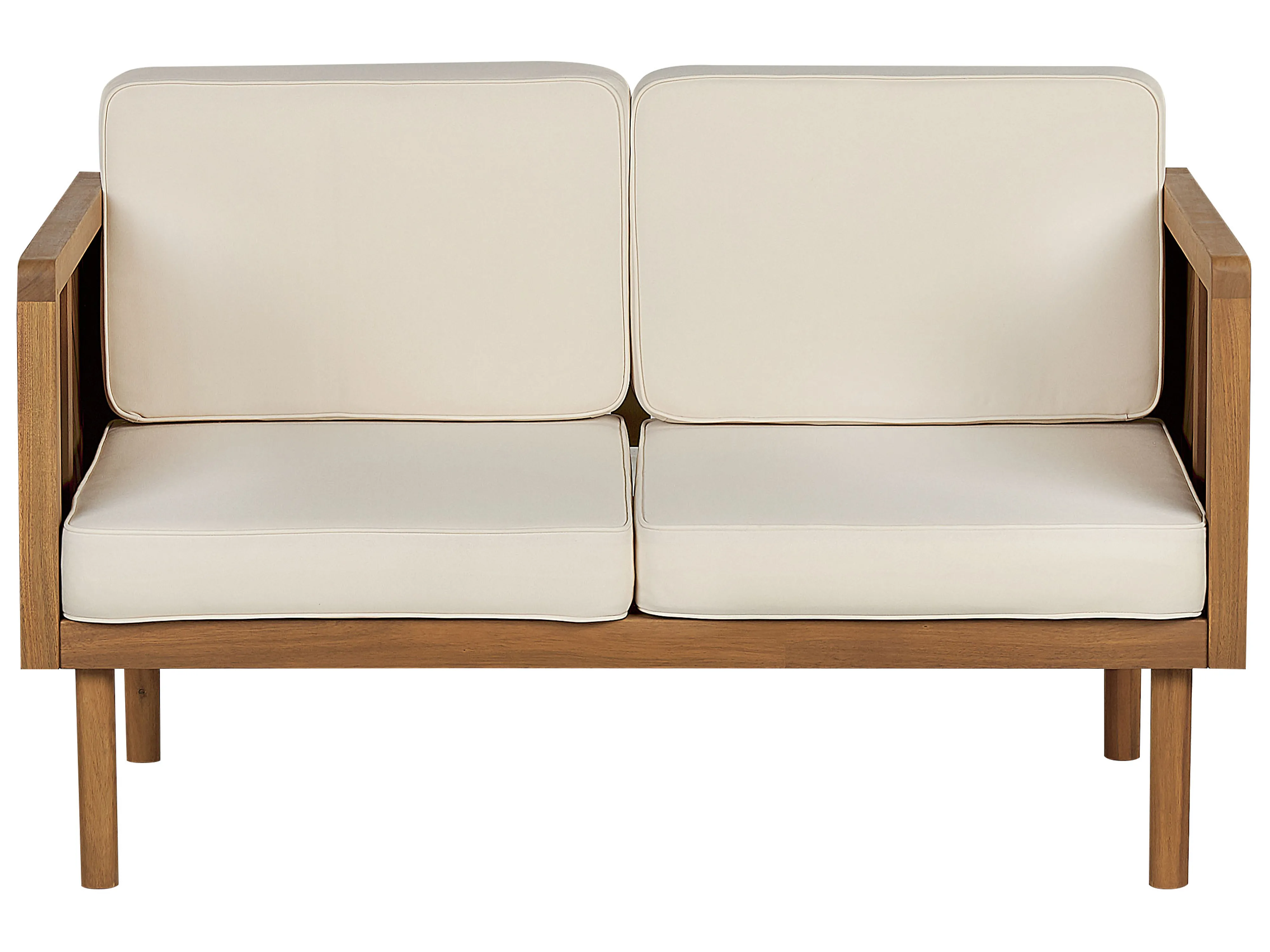 Garden Sofa 2 Seater BARATTI Acacia Wood Brown