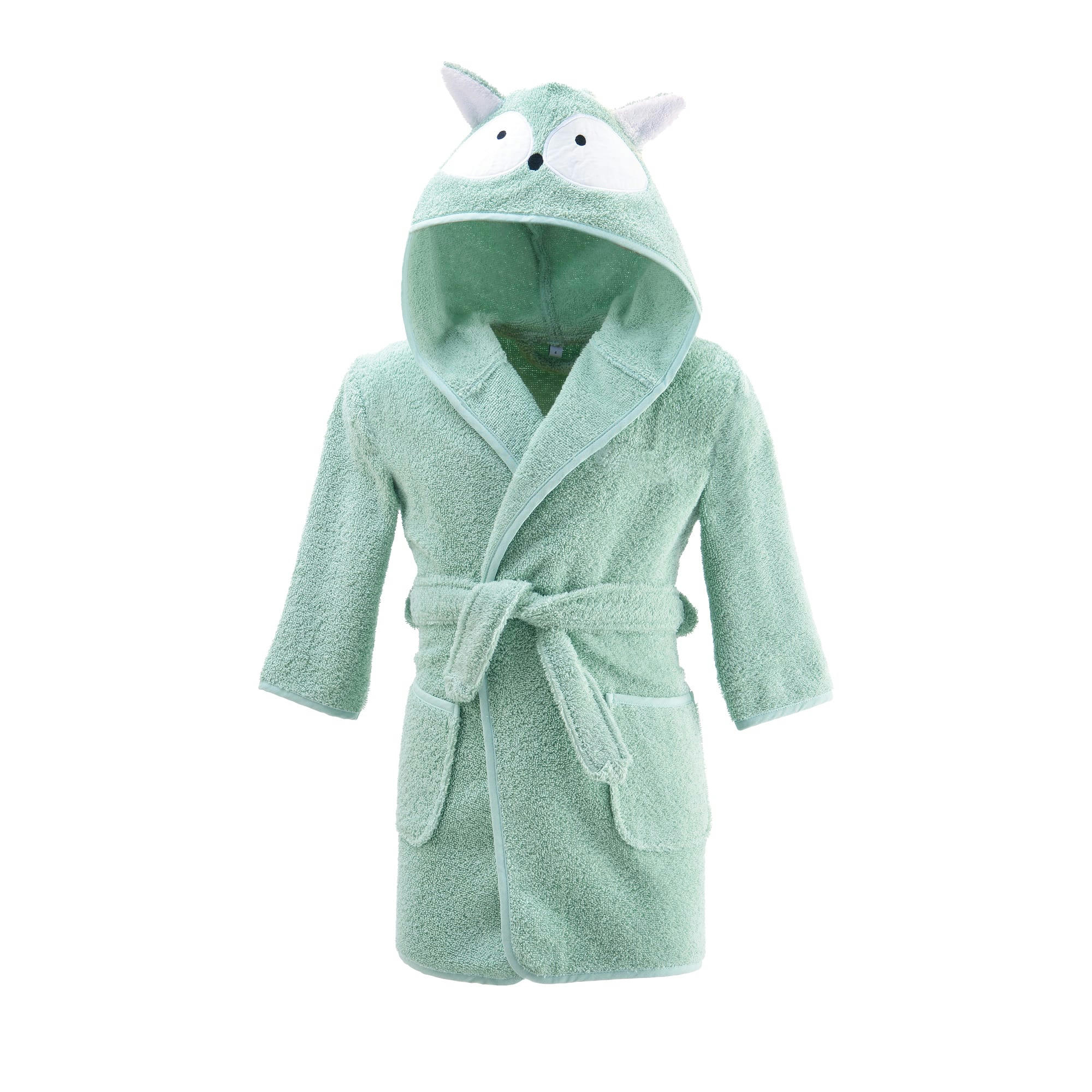 BABY - Peignoir enfant vert 2 ans en coton