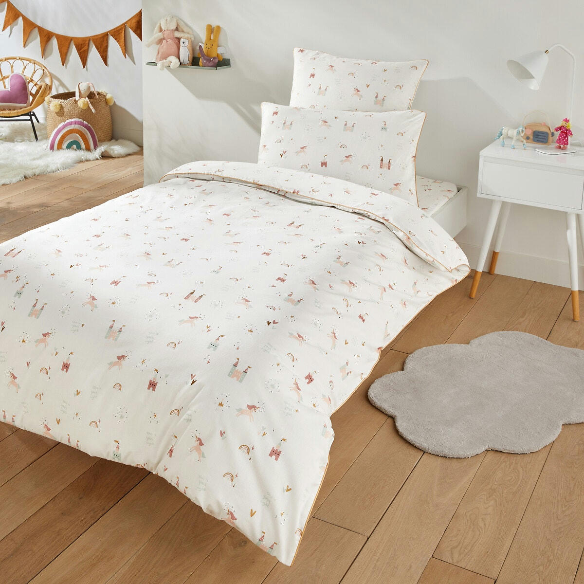 Drap-housse enfant en coton, Château Licorne