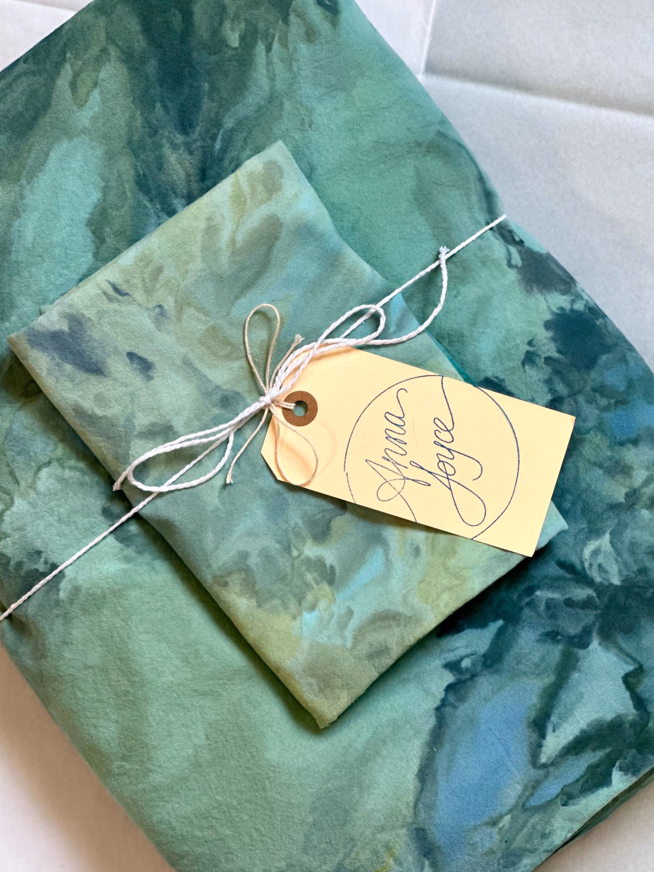 Hand Dyed Cotton Duvet Cover Set in Warm Surf, Tie Dye Bedding, Anna Joyce