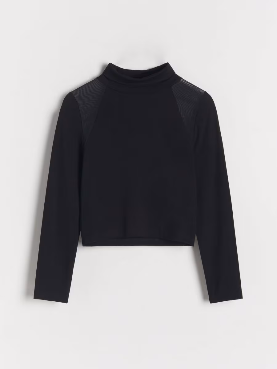 Blouse With Transparent Inserts