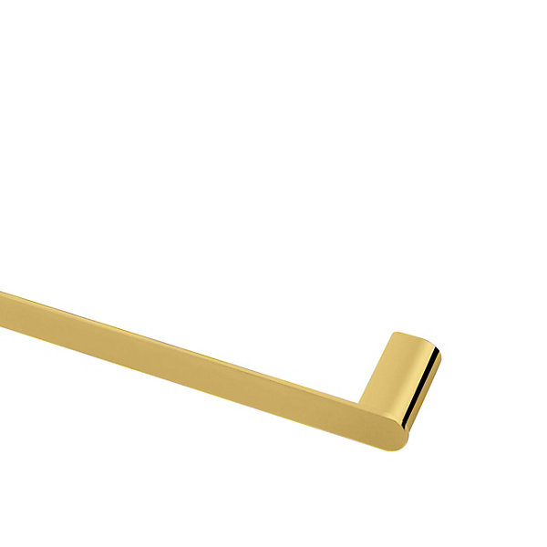 BALNEO - barre porte-serviettes en acier inox doré brillant - porte-serviettes 60 cm QARX inoxydable - barre de salle de bain