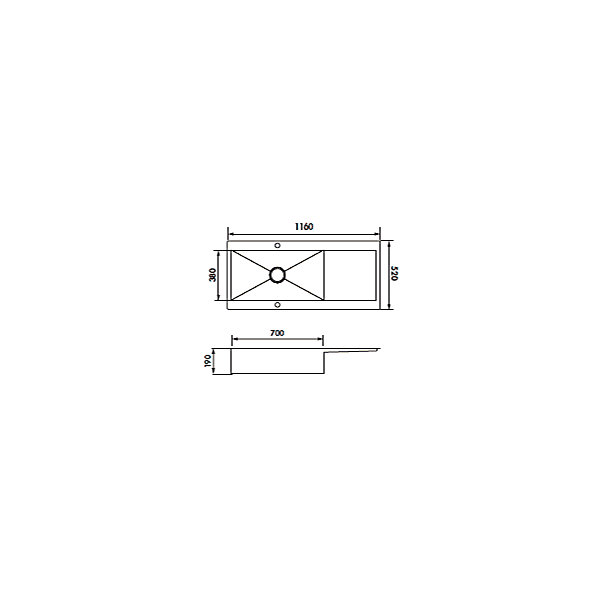 Evier Luisina Adagio Plus EV56021E - Inox Lisse