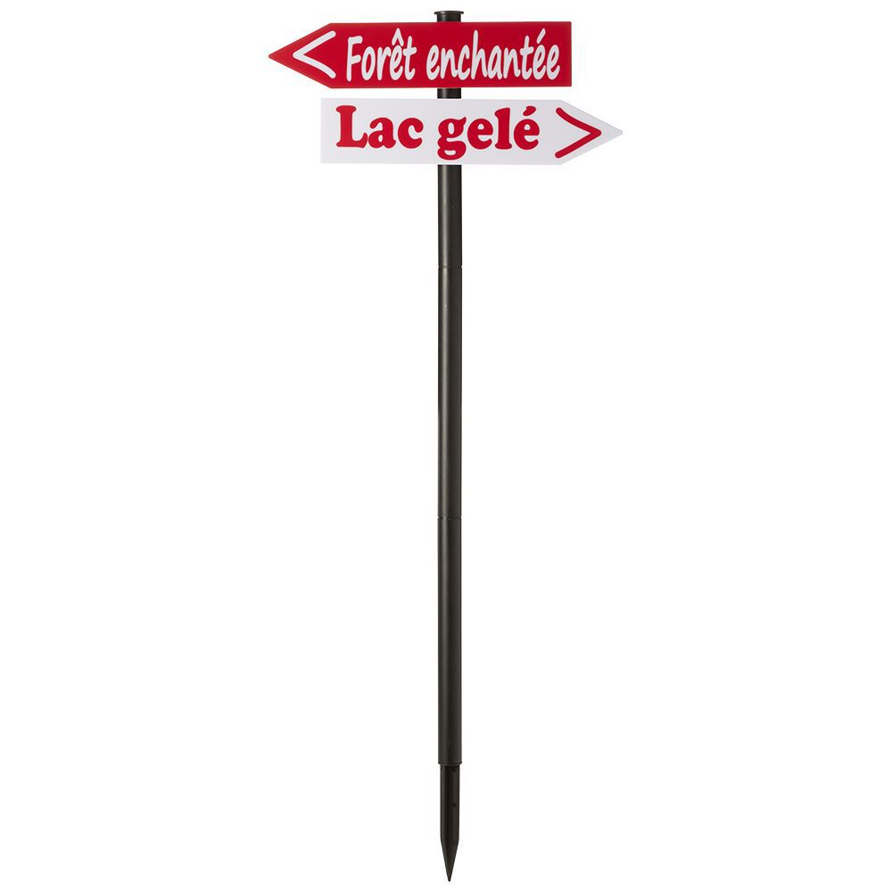 Panneau de No&euml;l lumineux solaire à planter H100 cm