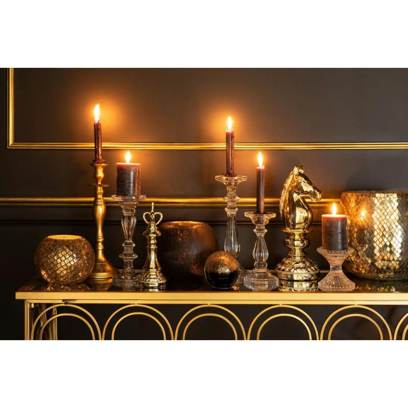 OR - Chandelier classique alu mat or H46cm