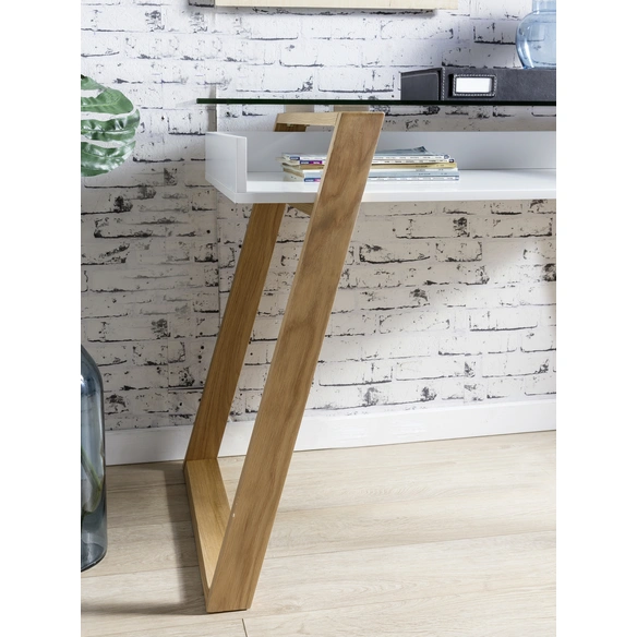 Schreibtisch »Schreibtisch«, BxT: 62 x 55 cm, eichenholz|glas