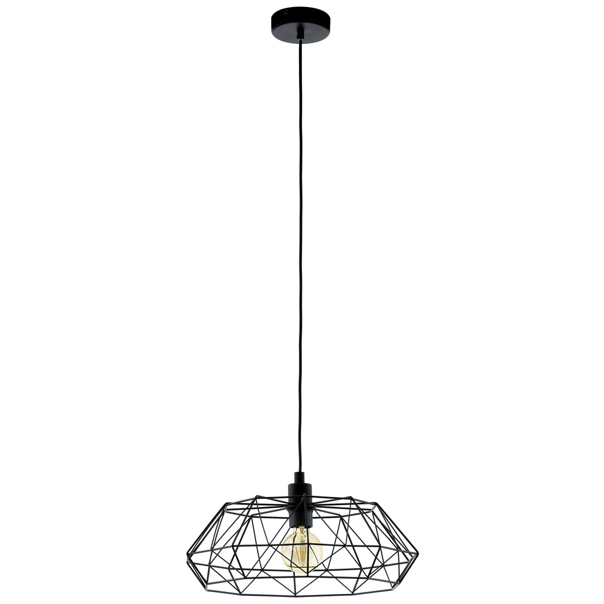 EGLO hanglamp Carlton 2 - e27 - ø 45,5 cm - zwart