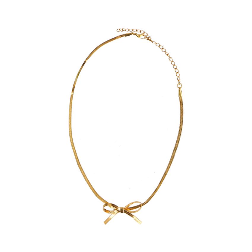 Manfield Gouden ketting met strik detail