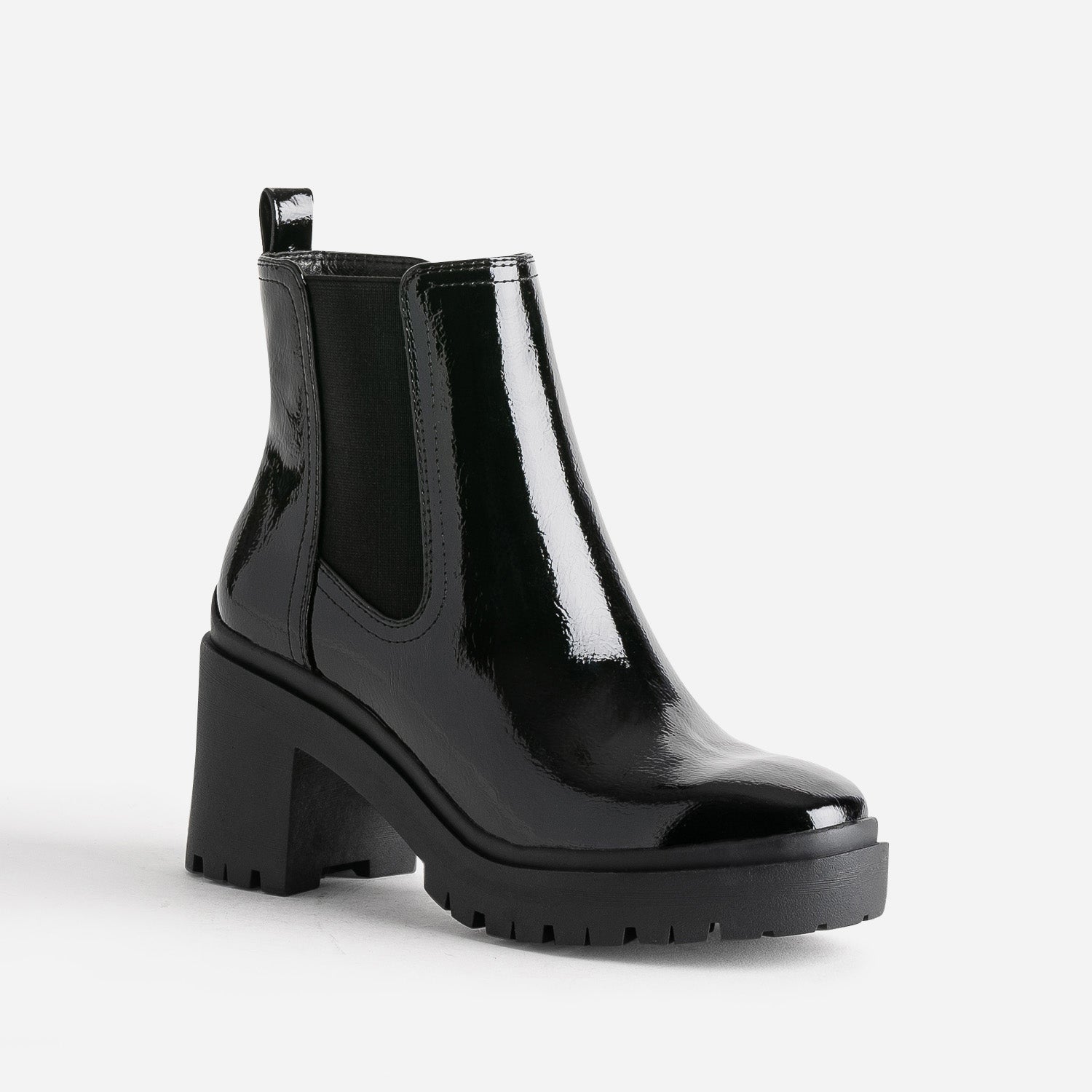 Boots TEXTO noir verni éco-conçu