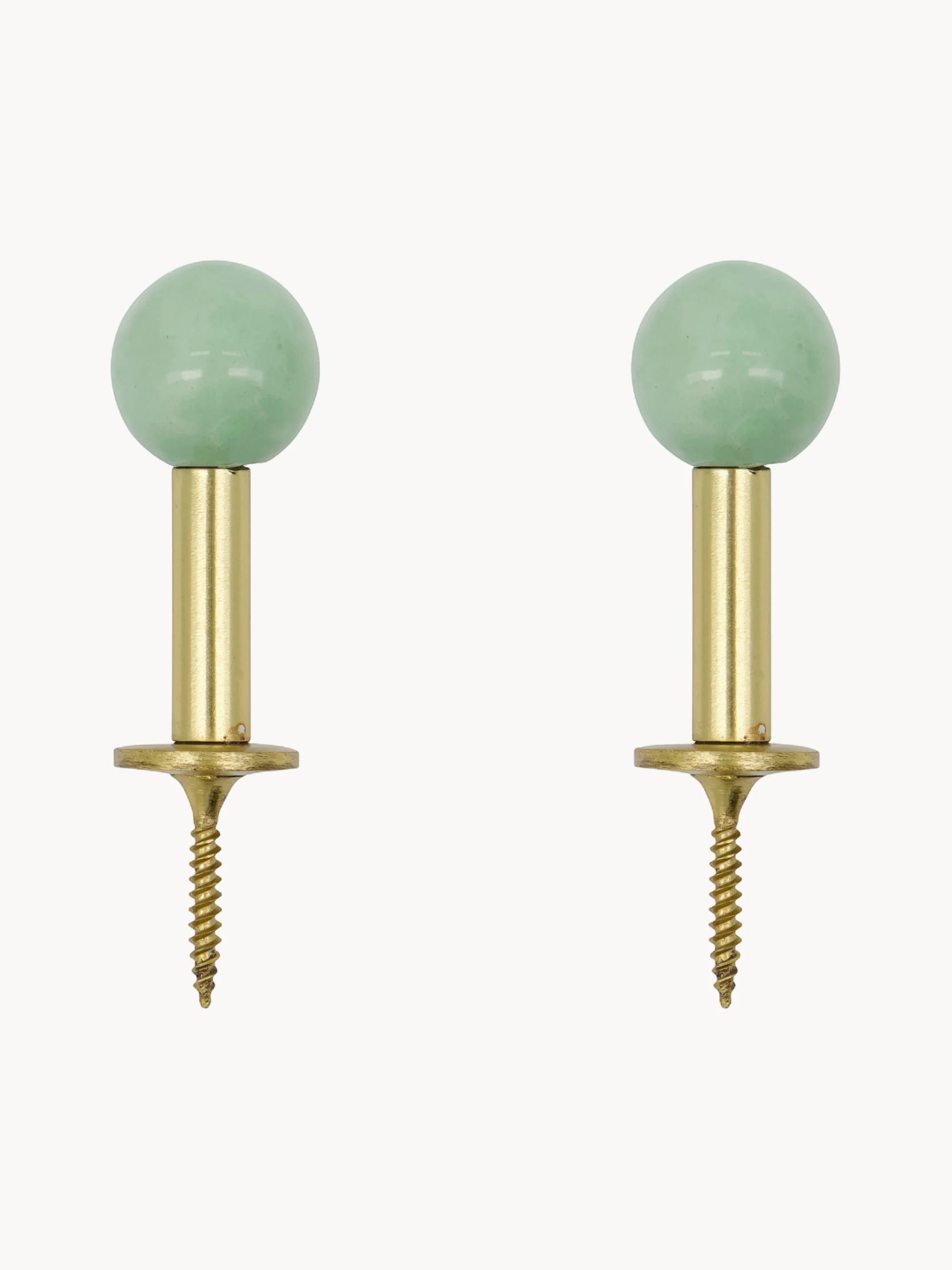 Handgefertigte Metall-Wandhaken Ball, 2er-Set