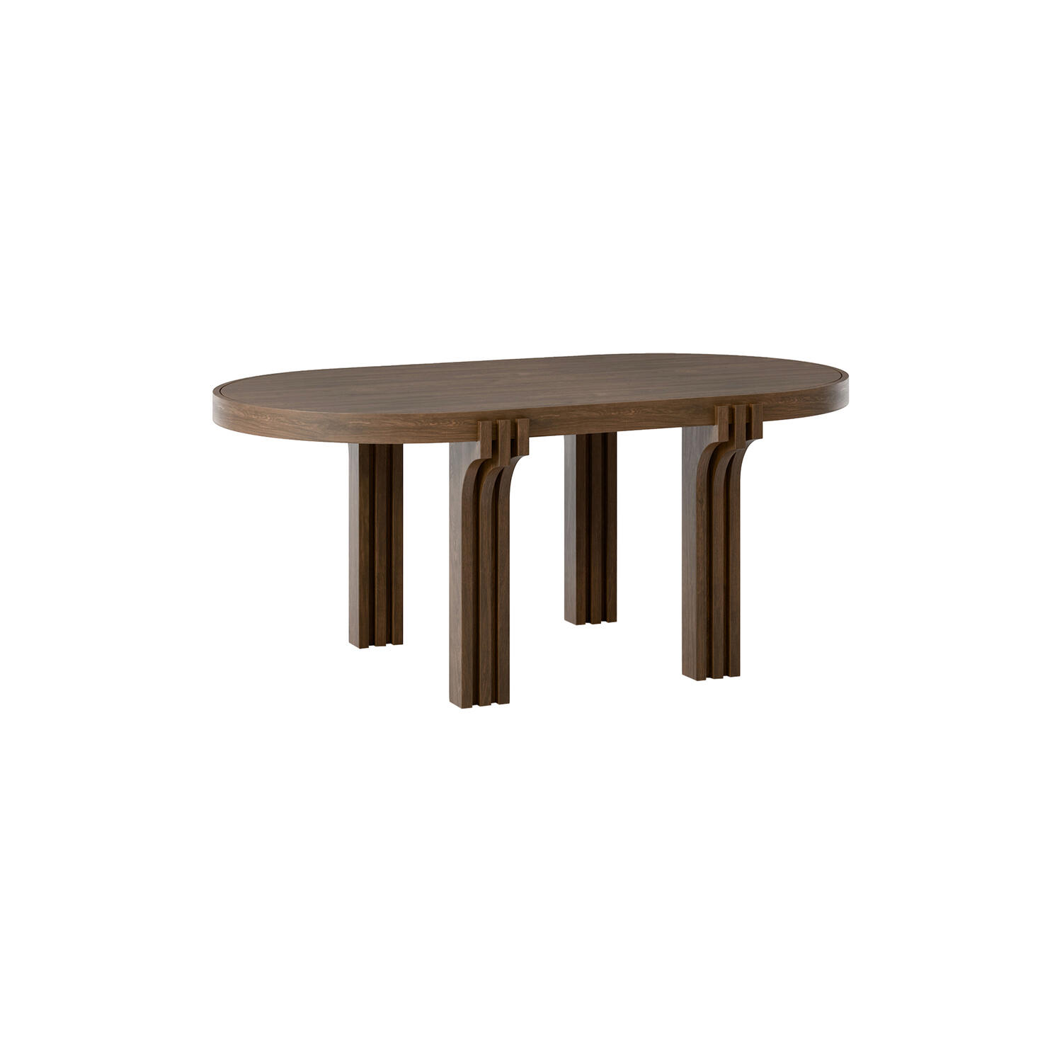 Nolan Oval Dining Table, dark wood