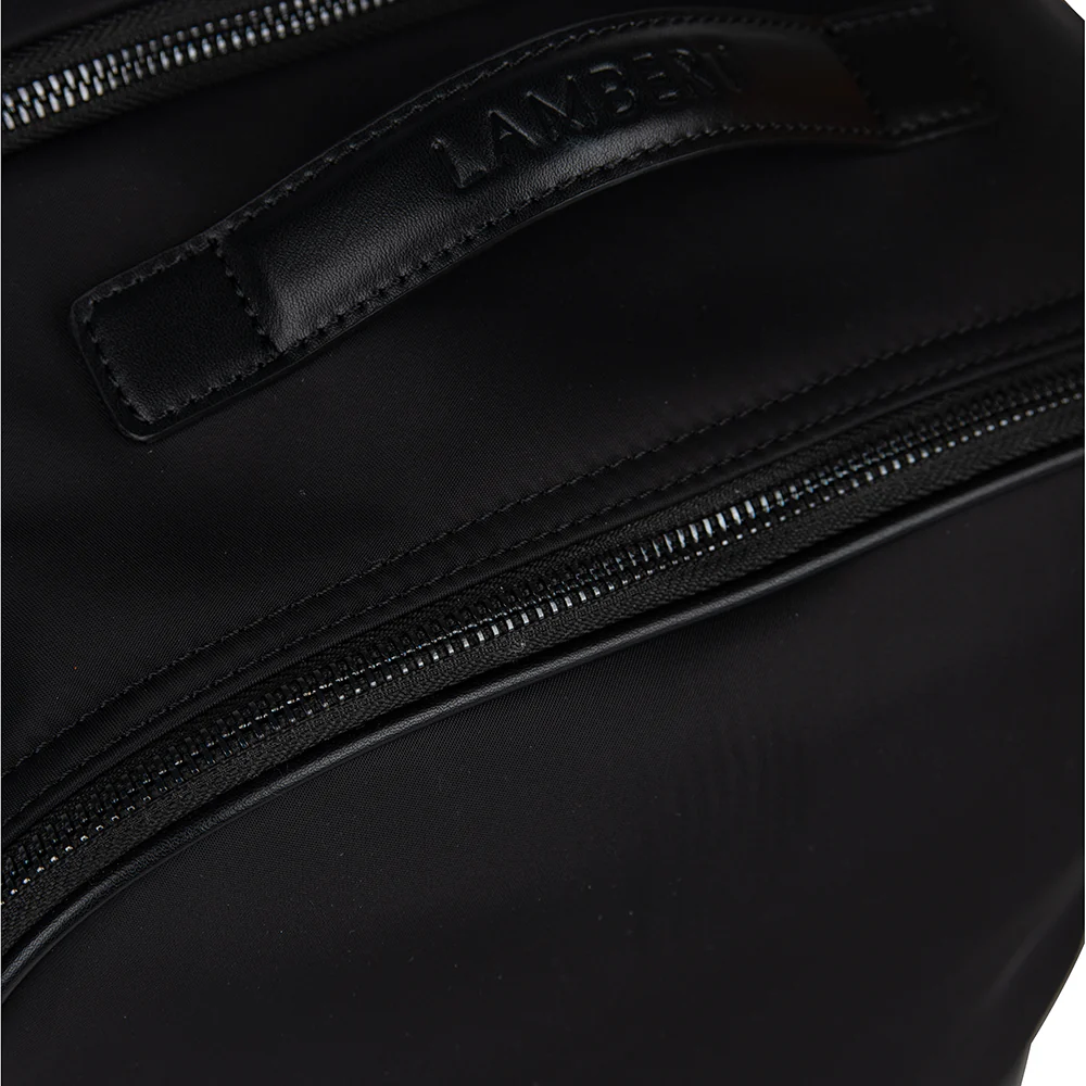 The Hudson – Black Recycled Nylon Backpack