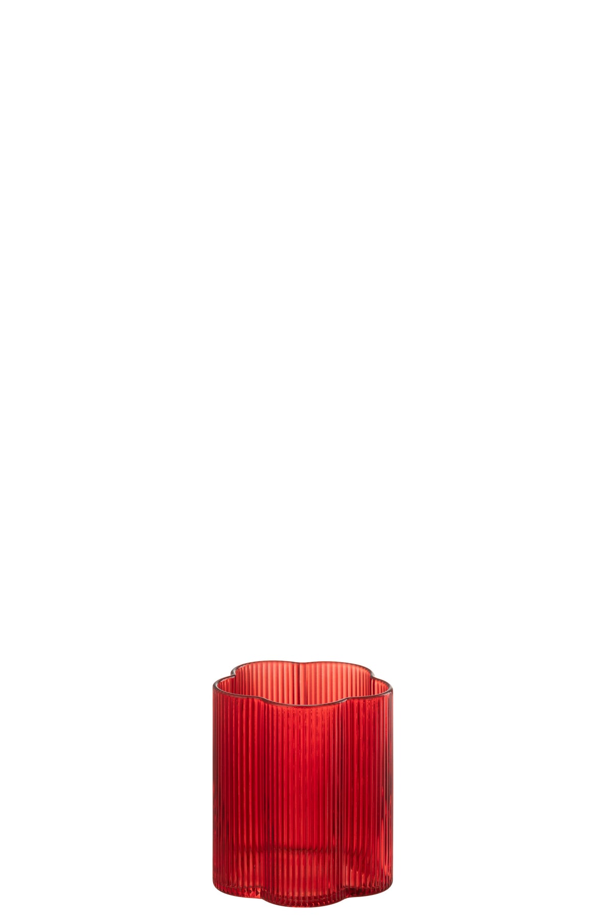 J-Line glas Fiore - glas - rood