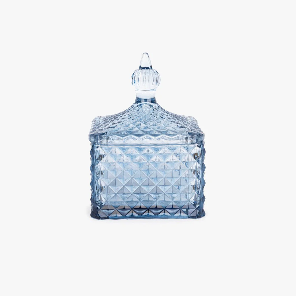 Caixa de Vidro Azul Quadrada SUNRISE