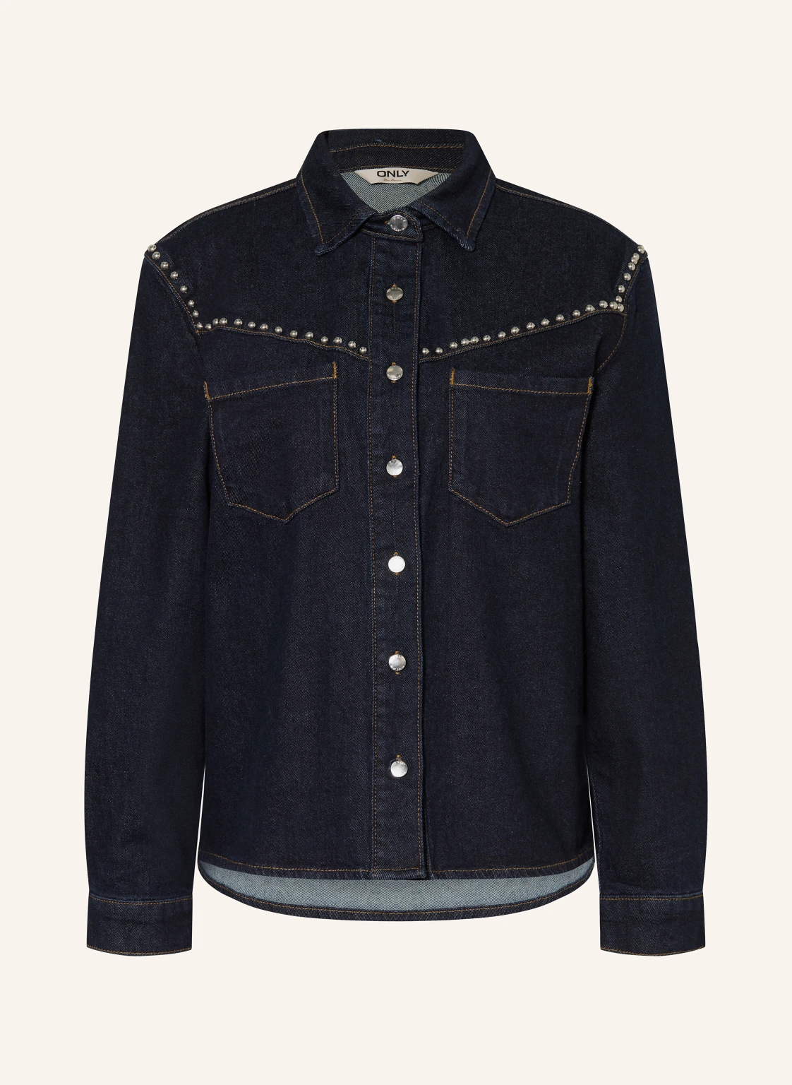 ONLY Jeansbluse mit Nieten