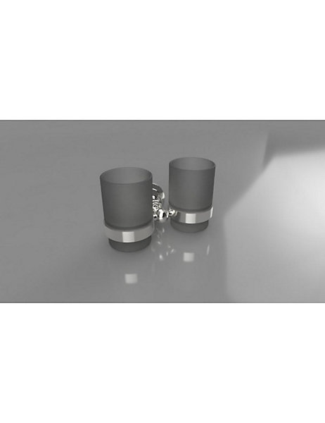 BEMETA Ricordi Double porte-verre en Laiton, Chrome (OPTIMARIC47CR)