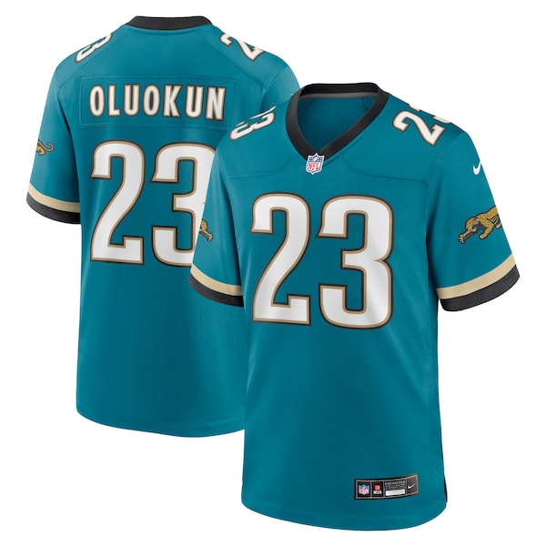 Foye Oluokun Jacksonville Jaguars Nike Prowler Throwback Player Game Jersey - Teal