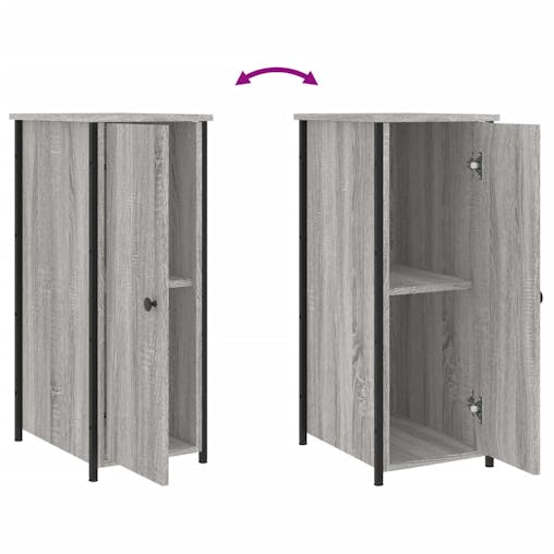 NNEVL Bedside Cabinets 2 pcs Grey Sonoma 32x42x80 cm Engineered Wood