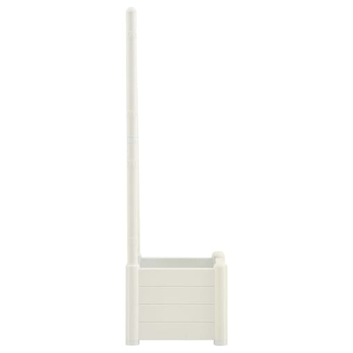 NNEVL Garden Planter with Trellis 43x43x142 cm PP White