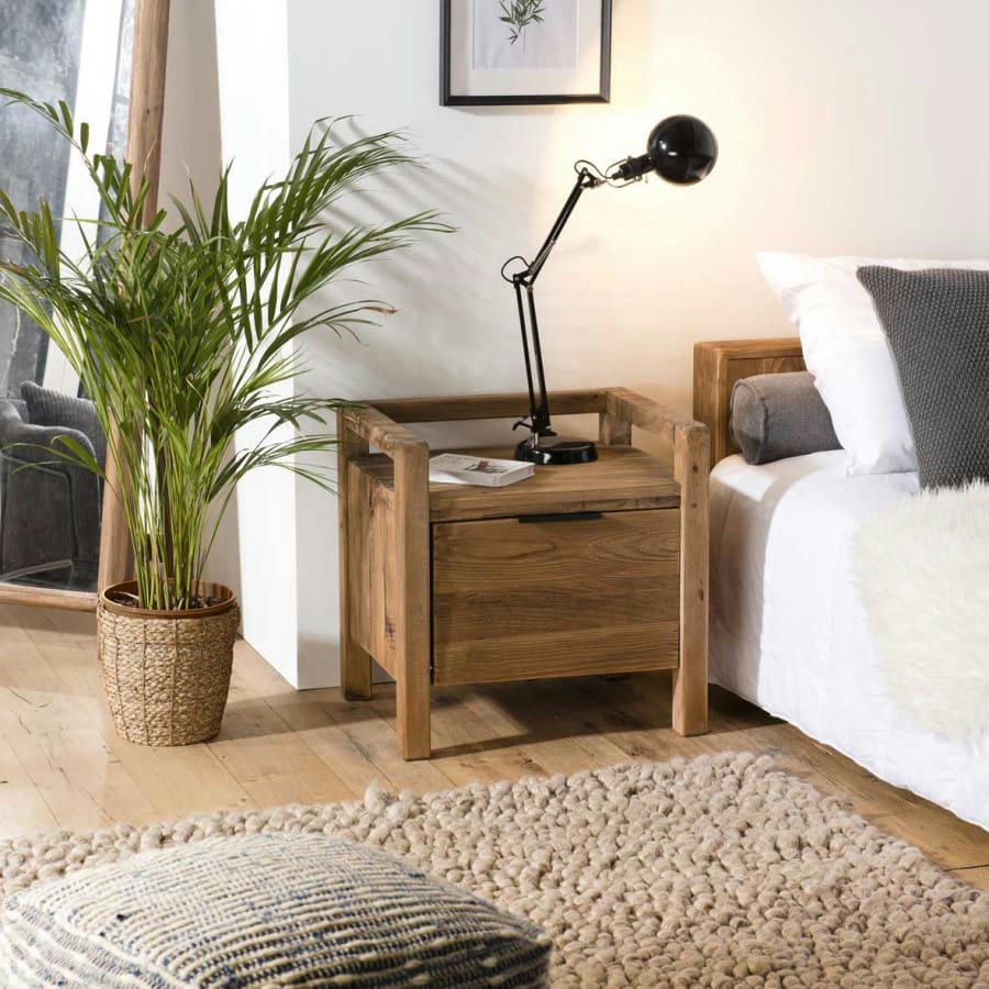 ANDRIAN - Chevet 1 tiroir en pin recyclé